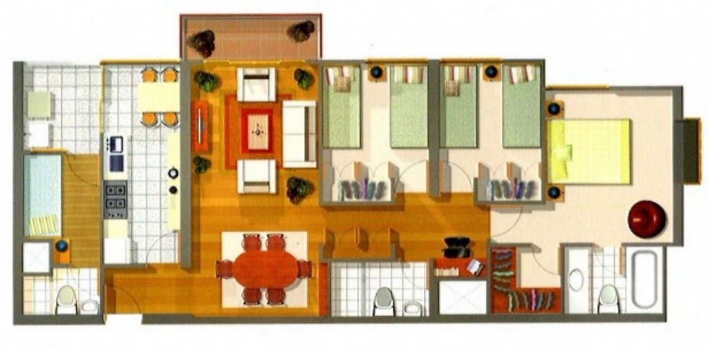 Lima Apartment rental floorplan